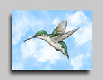 Hummingbird Blue - Canvas